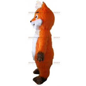 Belle Costume de mascotte BIGGYMONKEY™ de renard orange blanc