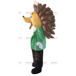 BIGGYMONKEY™ mascot costume of beige and brown hedgehog in