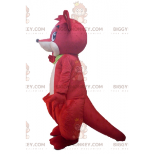 Disfraz de mascota BIGGYMONKEY™ Canguro rojo y blanco con