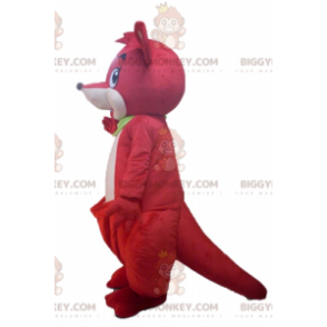 BIGGYMONKEY™ Mascot Costume Red and White Kangaroo with Green