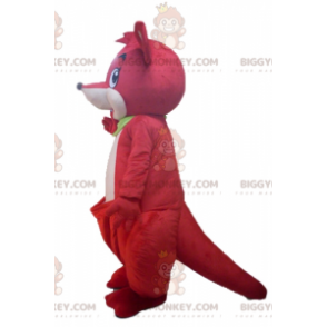BIGGYMONKEY™ maskottiasu, punainen ja valkoinen kenguru