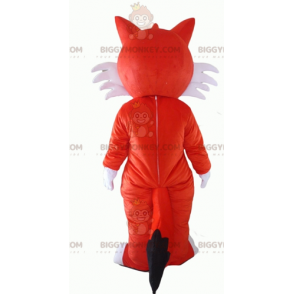 BIGGYMONKEY™ Costume mascotte occhi azzurri volpe arancione e