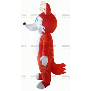 Costume de mascotte BIGGYMONKEY™ de renard orange et blanc aux