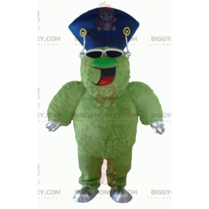 Costume da mascotte BIGGYMONKEY™ mostro verde peloso peloso