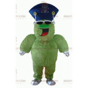 Costume da mascotte BIGGYMONKEY™ mostro verde peloso peloso