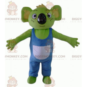 BIGGYMONKEY™ costume da mascotte di koala verde con tuta blu e
