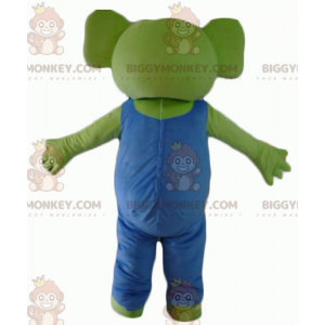BIGGYMONKEY™ mascot costume of green koala with blue and white