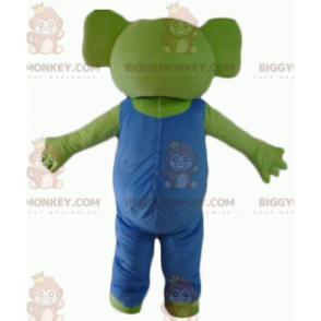 BIGGYMONKEY™ mascottekostuum van groene koala met blauwe en