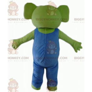 BIGGYMONKEY™ Maskottchenkostüm aus grünem Koala mit blau-weißem