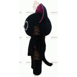 Costume de mascotte BIGGYMONKEY™ de gros chat noir et rose