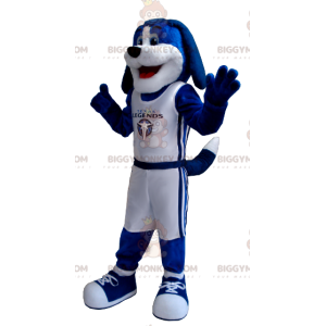 Blauw-witte hond BIGGYMONKEY™ mascottekostuum - Biggymonkey.com