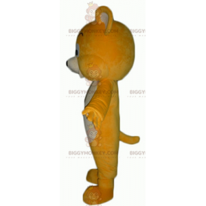 Costume de mascotte BIGGYMONKEY™ de nounours jaune et blanc