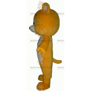 Costume de mascotte BIGGYMONKEY™ de nounours jaune et blanc