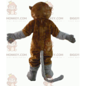 Costume da scimmia marrone e grigio con coda lunga BIGGYMONKEY™