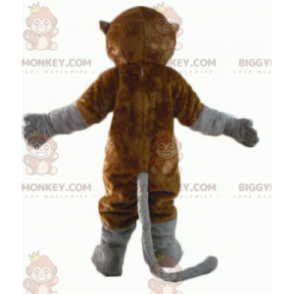 Costume de mascotte BIGGYMONKEY™ de singe marron et gris avec