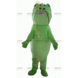 Costume da mascotte pesce creatura verde e nero BIGGYMONKEY™ -