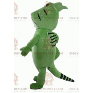 Costume da mascotte pesce creatura verde e nero BIGGYMONKEY™ -