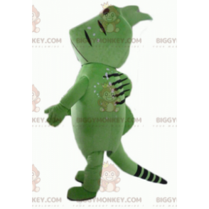 Costume da mascotte pesce creatura verde e nero BIGGYMONKEY™ -