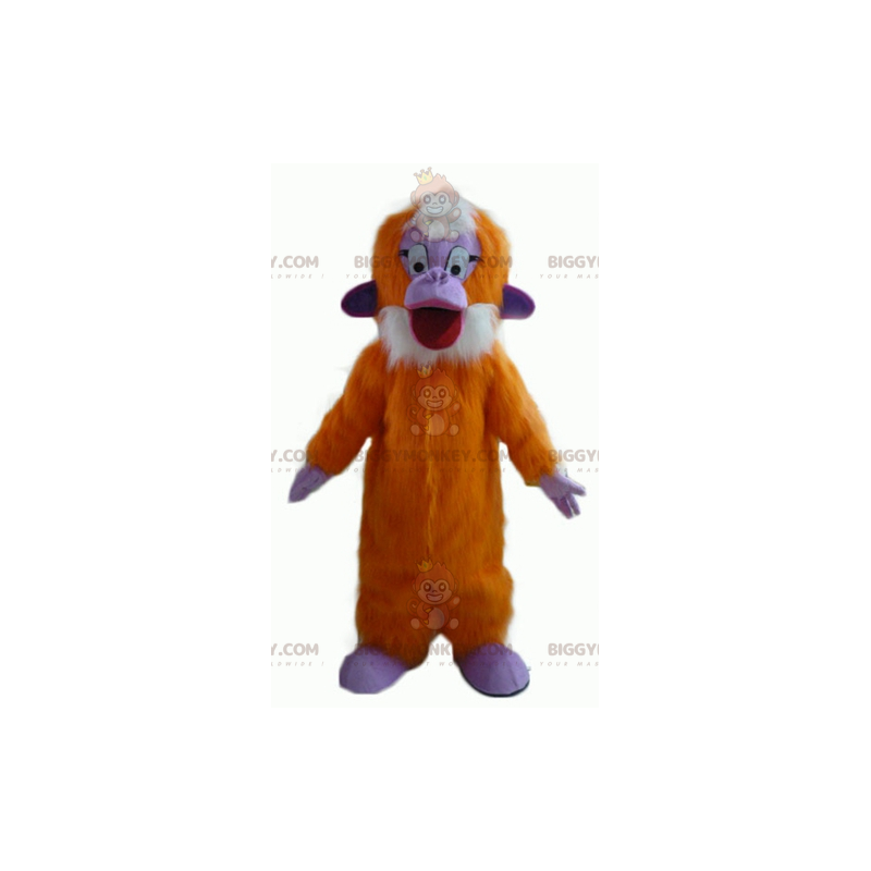 Orange Purple and White All Hairy Monkey BIGGYMONKEY™ Mascot