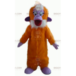 Costume de mascotte BIGGYMONKEY™ de singe orange violet et