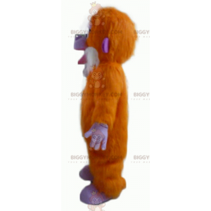 Disfraz de mascota BIGGYMONKEY™ mono peludo naranja, morado y