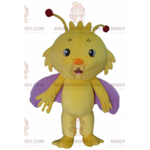 Costume de mascotte BIGGYMONKEY™ de papillon d'insecte jaune et