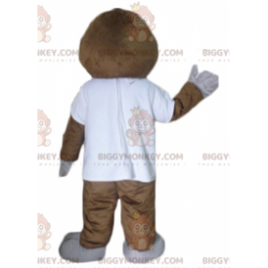 Costume de mascotte BIGGYMONKEY™ de phoque d'otarie marron et