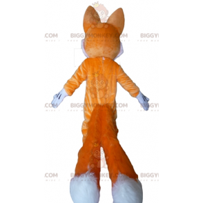 BIGGYMONKEY™ Costume mascotte occhi azzurri volpe Formato L (175-180 CM)