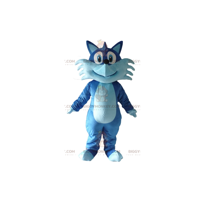 Costume de mascotte BIGGYMONKEY™ de joli renard bleu bicolore