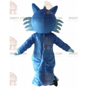 Fantasia de mascote BIGGYMONKEY™ de dois tons de raposa azul