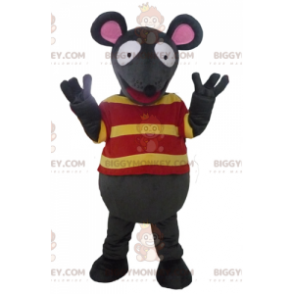 Costume de mascotte BIGGYMONKEY™ fun de souris grise et rose