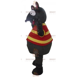 BIGGYMONKEY™ Fun Gray and Pink Mouse Mascot Costume with