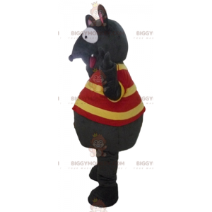 BIGGYMONKEY™ Lustiges Maus-Maskottchen-Kostüm in Grau und Pink