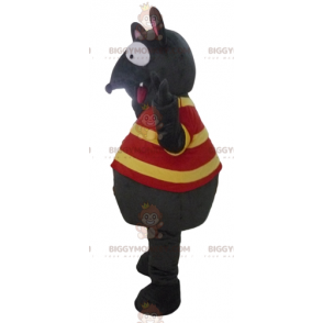 BIGGYMONKEY™ Zabawny kostium maskotki szaro-różowej myszy z