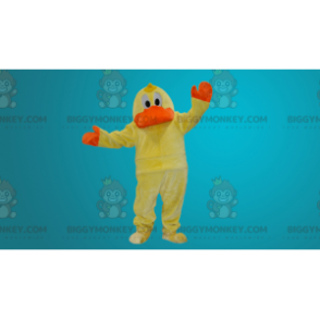 Costume de mascotte BIGGYMONKEY™ de canard jaune et orange -