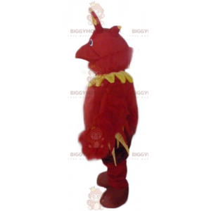 Disfraz de mascota dragón pájaro rojo y amarillo BIGGYMONKEY™ -