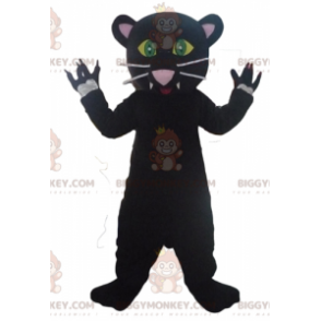 Costume da mascotte BIGGYMONKEY™ pantera nera molto carino e