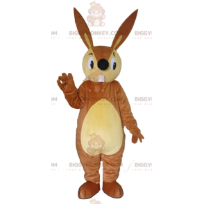 BIGGYMONKEY™ Large Brown and Beige Bunny Mascot Costume –