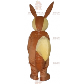 BIGGYMONKEY™ groot bruin en beige konijn mascottekostuum -