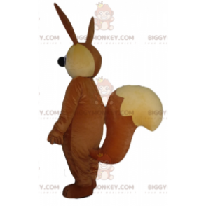 Traje de mascote de coelho marrom e bege grande BIGGYMONKEY™ –