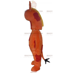 Costume de mascotte BIGGYMONKEY™ de girafe orange rouge et