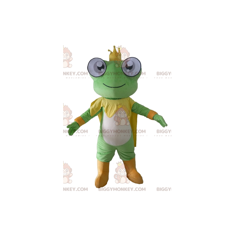BIGGYMONKEY™ Mascot Costume Green Yellow and White Frog With
