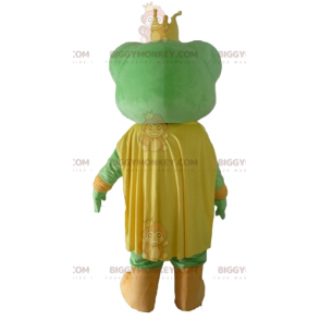 BIGGYMONKEY™ Maskottchenkostüm grüner gelber und weißer Frosch
