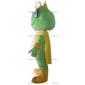 Traje de mascote BIGGYMONKEY™ Sapo amarelo e branco verde com