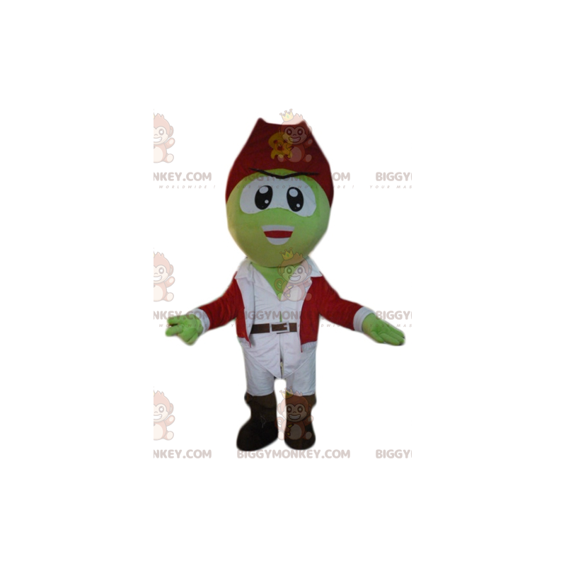 Costume de mascotte BIGGYMONKEY™ de pirate vert en tenue