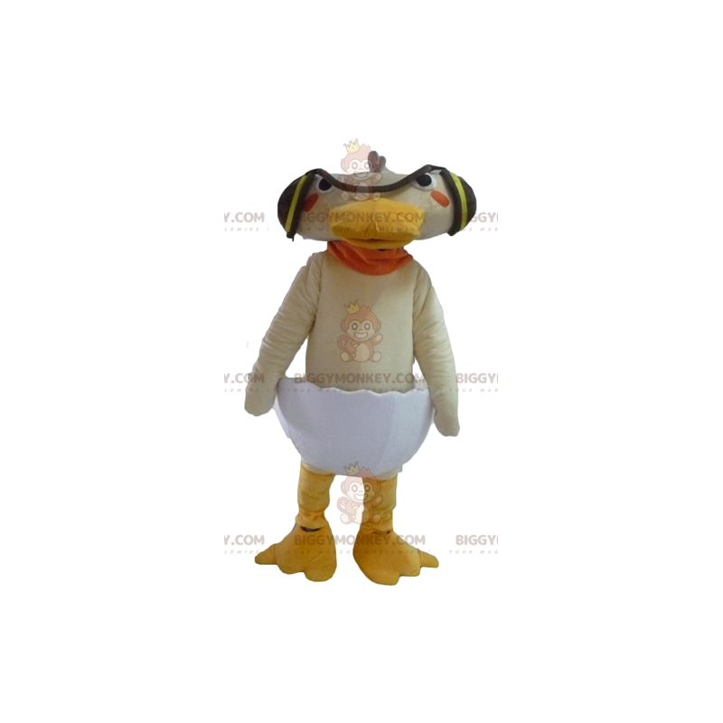 Disfraz de pato beis con cáscara de huevo BIGGYMONKEY™ para