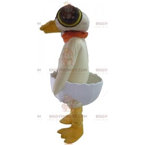 Beige Ente in Eierschale BIGGYMONKEY™ Maskottchenkostüm -