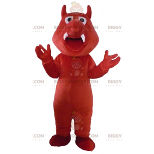 Costume de mascotte BIGGYMONKEY™ de sanglier rouge de dinosaure