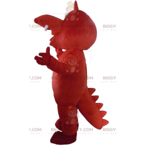 Krokodilledinosaur rødsvin BIGGYMONKEY™ maskotkostume -