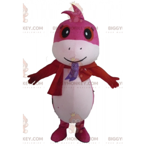 Simpatico costume da mascotte BIGGYMONKEY™ serpente a pois rosa